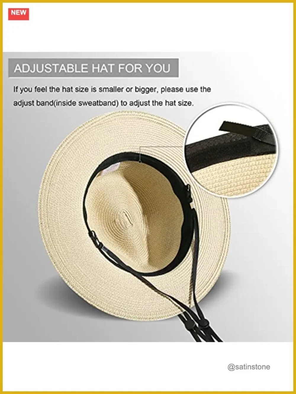 Women Paper Straw Fedora Sun Hat UPF50+ Foldable
